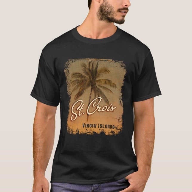 PALM TREE St Croix Virgin Islands T-Shirt (Front)