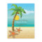 Palm tree & starfish beach wedding menu card