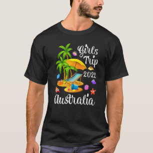 Palm Tree Summer Vacation Girls Trip 2022 Australi T-Shirt