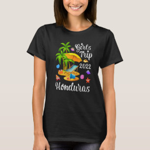 Palm Tree Summer Vacation Girls Trip 2022 Honduras T-Shirt