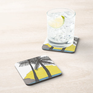 Palm Tree Sunrise Coaster