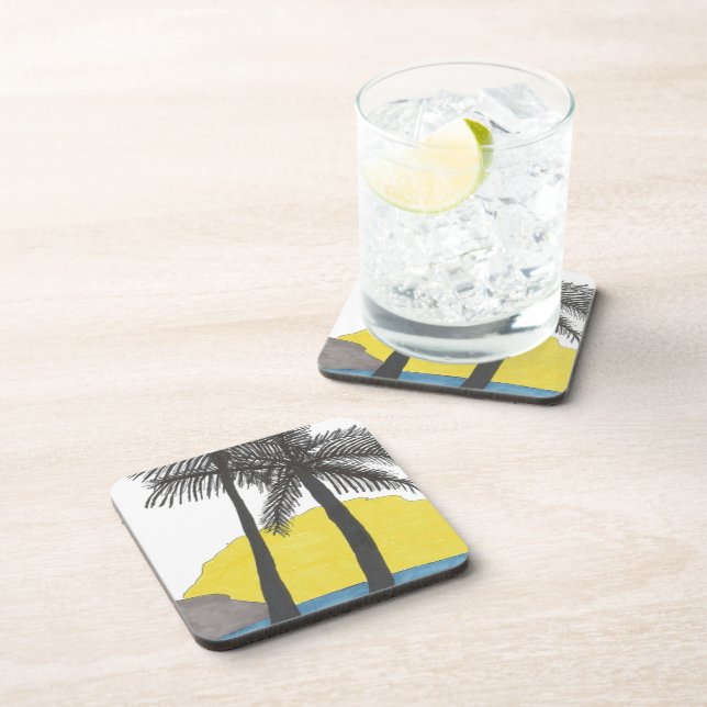 Palm Tree Sunrise Coaster (Right Side)