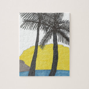 Palm Tree Sunrise Jigsaw Puzzle