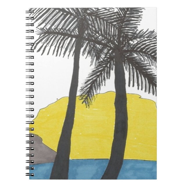Palm Tree Sunrise Notebook (Front)