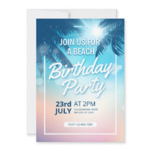 Palm Tree Sunset Adult Beach Birthday