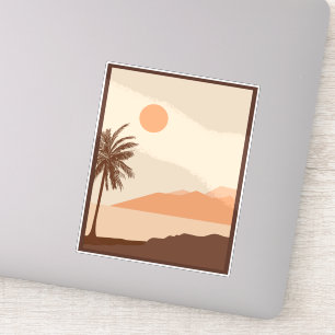 Palm Tree Sunset, Island, Boho Abstract Art