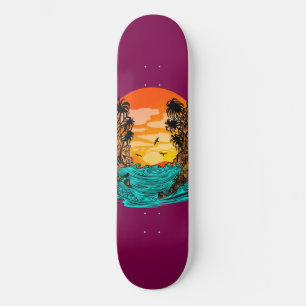 Palm Tree Sunset Skateboard