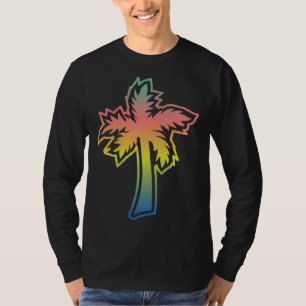 Palm Tree Sunset Vibes  Summer Family Vacation Isl T-Shirt