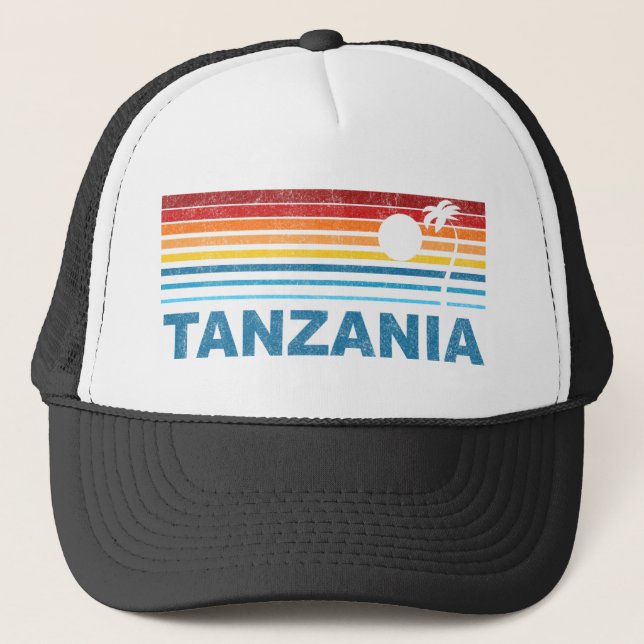 Palm Tree Tanzania Trucker Hat (Front)