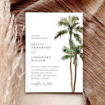 Palm Tree Tropical Destination Wedding