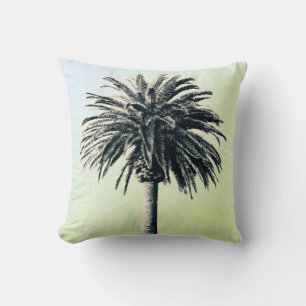 Palm Tree Tropical Elegant Green Cushion