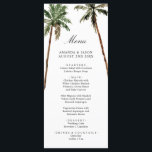 Palm Tree Tropical Island Minimal Beach Wedding Menu<br><div class="desc">Palm Tree Tropical Island Minimal Beach Wedding Menu
You can edit/personalise whole Template.
If you need any help or matching products,  please contact me. I am happy to create the most beautiful personalised products for you!</div>