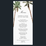 Palm Tree Tropical Island Minimal Beach Wedding Menu<br><div class="desc">Palm Tree Tropical Island Minimal Beach Wedding Menu
You can edit/personalise whole Template.
If you need any help or matching products,  please contact me. I am happy to create the most beautiful personalised products for you!</div>