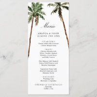 Palm Tree Tropical Island Minimal Beach Wedding