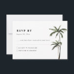 Palm Tree Tropical Island Minimal Beach Wedding RSVP Card<br><div class="desc">Palm Tree Tropical Island Minimal Beach Wedding RSVP Card
Message me if you need any adjustments</div>