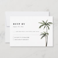Palm Tree Tropical Island Minimal Beach Wedding