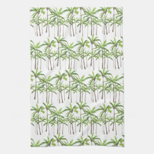 Palm Tree Tropical Kitchen Hand Towel