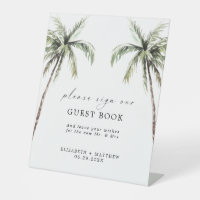 Palm Tree Tropical | Minimal Wedding Guest Book