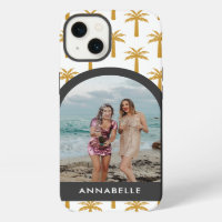 Palm tree tropical summer arch chic mustard photo