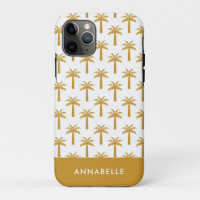 Palm tree tropical summer botanical mustard modern