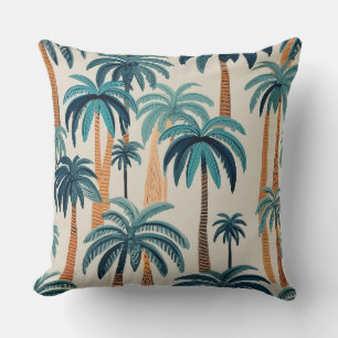 Palm tree Tropical throw pillow