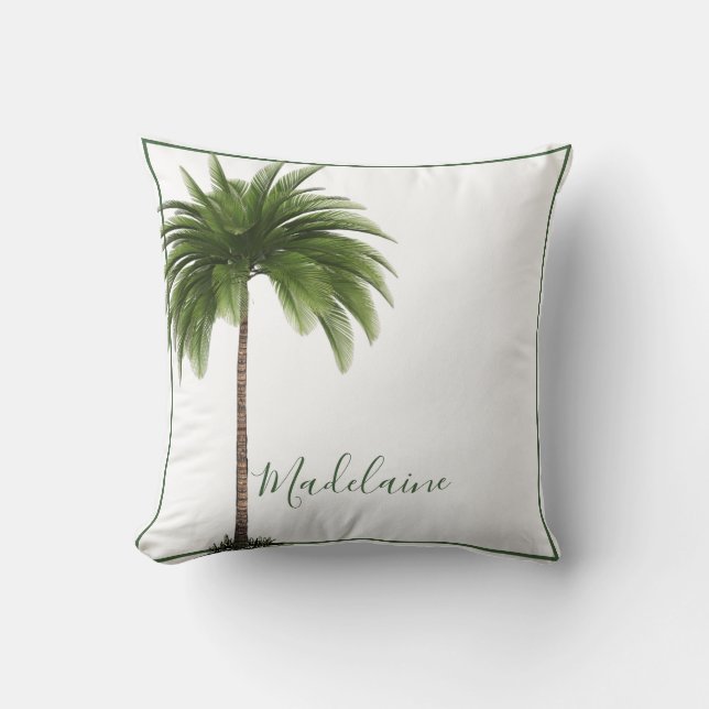 Palm Tree Tropical Vintage Elegant Personal Cushion (Front)