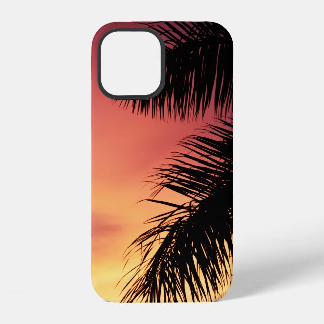 PALM TREE UNDER CLOUDY SKY DURING SUNSET iPhone CASE (Back)