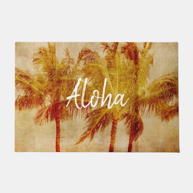 Palm Tree Vintage           Doormat (Front)
