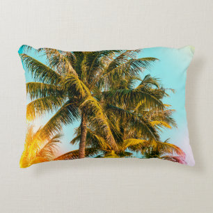 Palm tree - vintage effect style pictures and ligh decorative cushion
