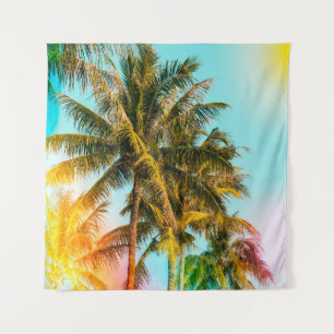 Palm tree - vintage effect style pictures and ligh tapestry