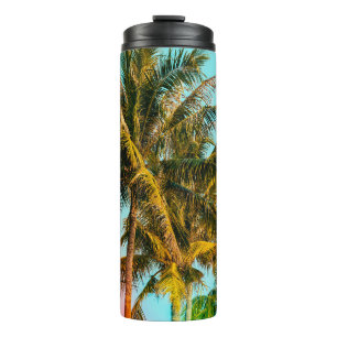 Palm tree - vintage effect style pictures and ligh thermal tumbler