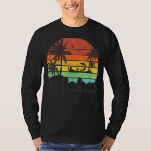Palm Tree Vintage Retro Summer Vacation Hawaii Alo T-Shirt