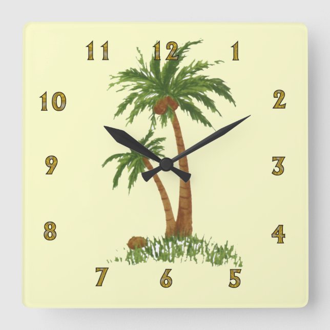 Palm Tree Wall Clock (Front)