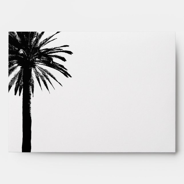 Palm tree wedding envelopes (Front)