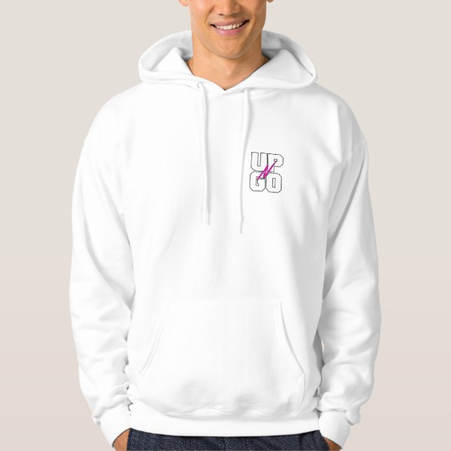 Palm Tree White Hoodie - Men (Front)