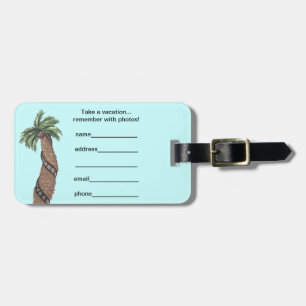 Palm Tree With Film Roll Wrapped Around Luggage Ta Tag