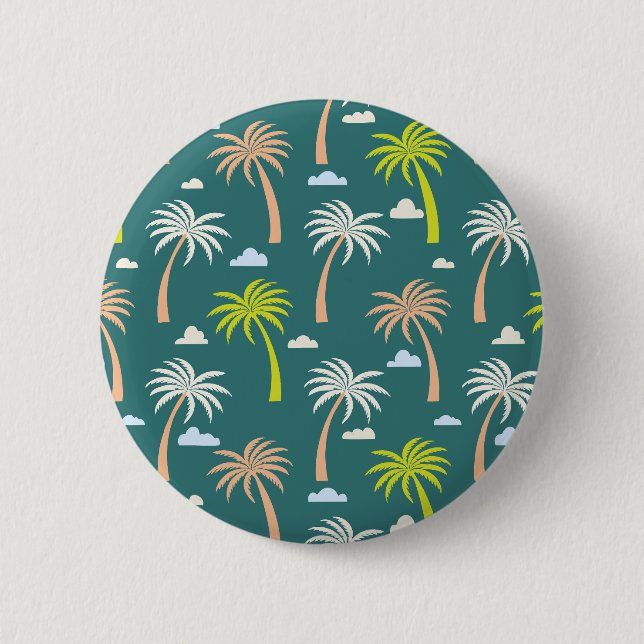 Palm Trees 6 Cm Round Badge (Front)