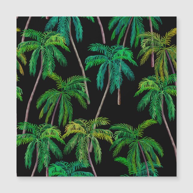 Palm Trees: Acrylic Summer Pattern. (Front)