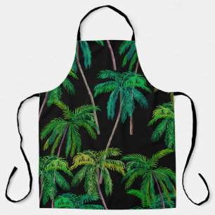 Palm Trees: Acrylic Summer Pattern. Apron
