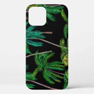 Palm Trees: Acrylic Summer Pattern. iPhone 12 Case