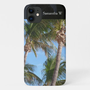 Palm Trees Against Blue Sky iPhone 11 Case