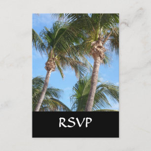 Palm Trees Against Blue Sky RSVP Card