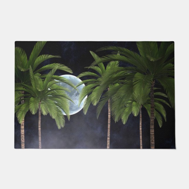 Palm Trees Against the Moon Doormat (Front)
