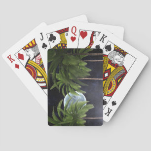 Palm Trees Against the Moon Playing Cards