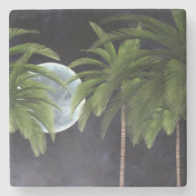 Palm Trees Against the Moon