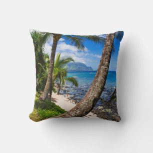Palm Trees Along Hideaways Beach Cushion