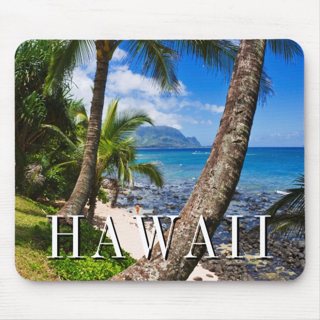 Palm Trees Along Hideaways Beach Mouse Pad (Front)