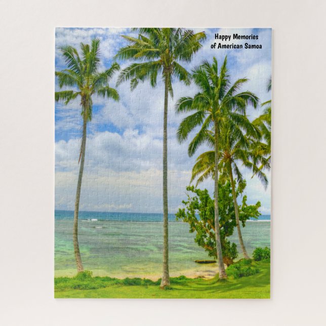 Palm Trees American Samoa.Christmas Greetings Jigs Jigsaw Puzzle (Vertical)