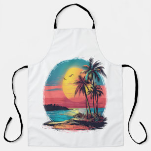 Palm trees and beach apron