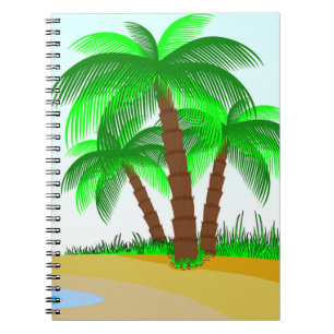 Palm Trees and Beach Notebook